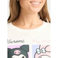 thumbnail image 4 of My Melody and Kuromi Women's Graphic Tee with Short Sleeves, Sizes XXS-XXL, 4 of 5