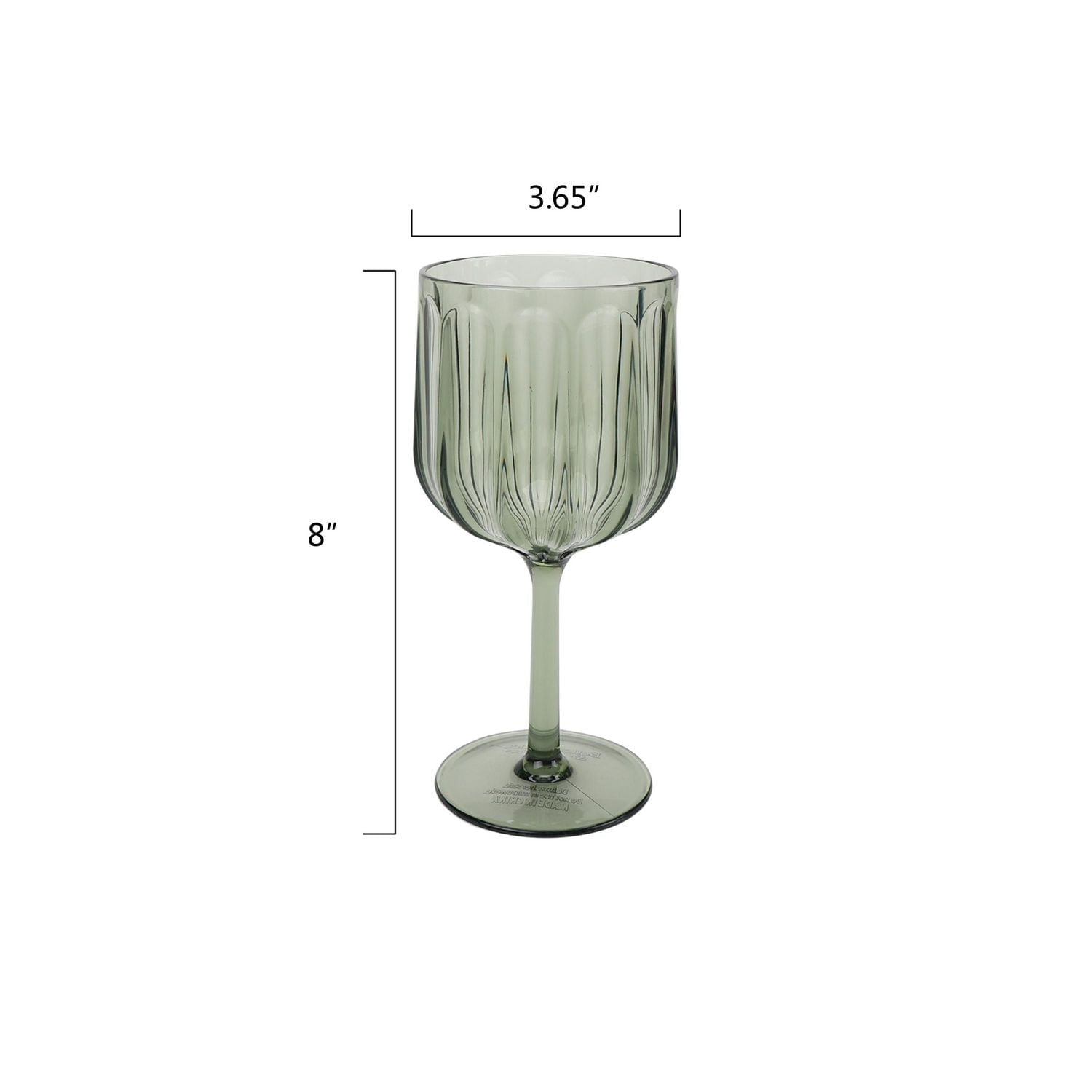Better homes & Gardens Tritan Plastic Wine Glass Green Set, 17oz 4pc
