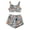 Gray, variant on Dagaeig Halloween Pjs Women Halloween Pajamas Women Cute Printed Cami Top and High Waist Shorts Plus Size Pajama Set Funny Sleepwear|Orange XL