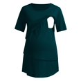 thumbnail image 5 of HAPIMO T-Shirts for Women Classic-Fit Womens Summer Fashion Tops Short Sleeve Shirt Casual Loose Maternity Lactation O-Neck Cozy Blouse Solid Color Tierred Tee Shirt Savings Blue XXL, 5 of 6