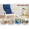 thumbnail image 5 of HNEBC Rocking Chair, Indoor Nursery Rocking Chair with Fabric Padded Seat, Living Room Chairs with Wood Base, Indoor Rocking Armchair for Living Room, Bedroom, Balcony (Navy Blue), 5 of 8