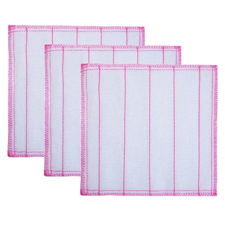 

tkrady Microfiber Cleaning Cloth Oil Ply Kitchen Nonstick 3PC Five Absorbent Hand Dish Towel Water Fiber Thickening Dishclout Towels Cleaning Supplies