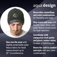 thumbnail image 4 of Aqua Design Fleece Stocking Hat Cold Weather Beanie for Men: Reversible Black Water or Black, Size: One Size Fits Most, 4 of 6