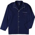 thumbnail image 1 of Ralph Lauren Camisa de pijama con botones de franela para hombre, azul, extragrande Ralph Lauren Camisa con botones, 1 of 1