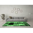 thumbnail image 3 of Ahgly Company Indoor Rectangle Patchwork Emerald Green Transitional Area Rugs, 2' x 5', 3 of 4