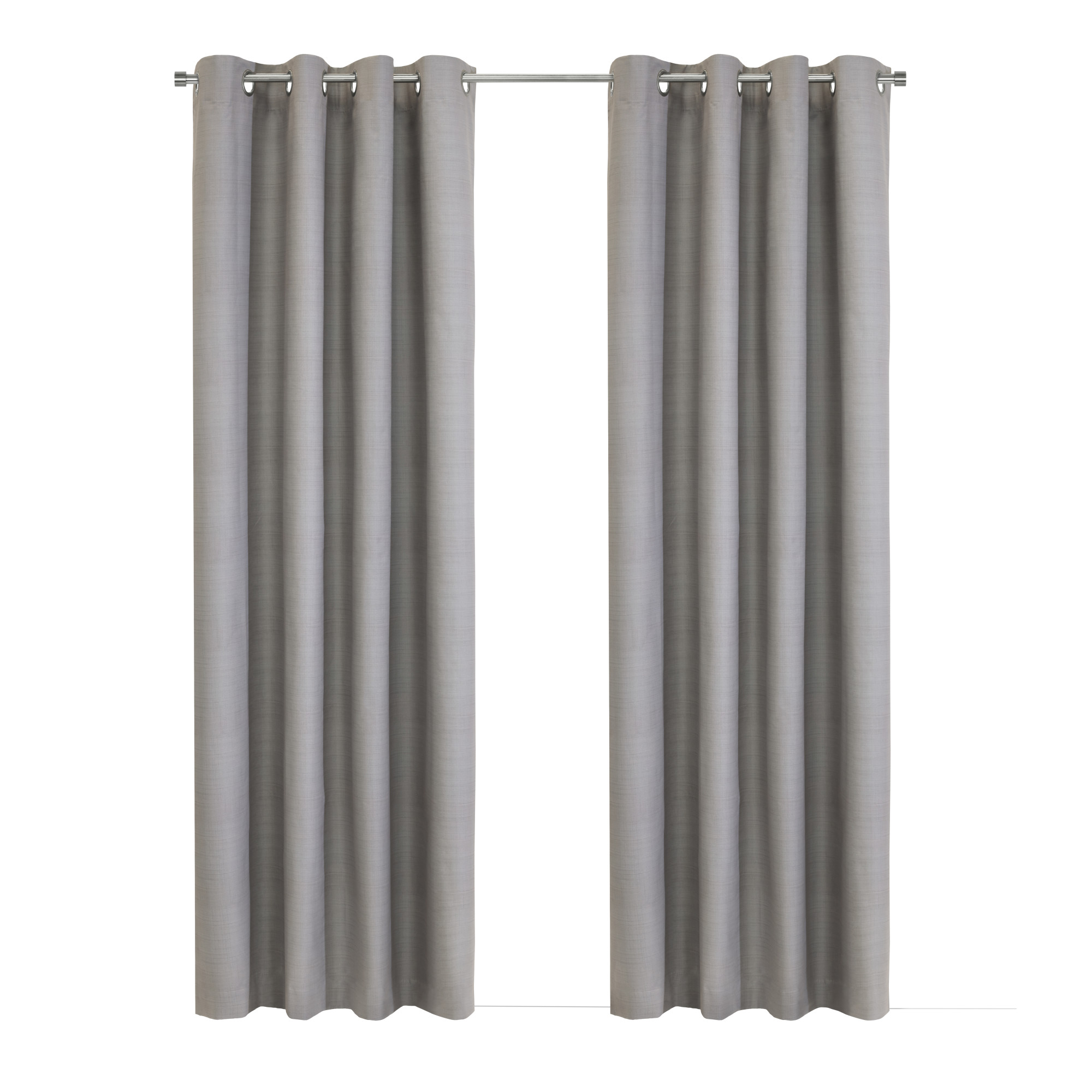 Loft Living Micah Blackout Grommet Indoor Curtain 52 x 95 in Silver