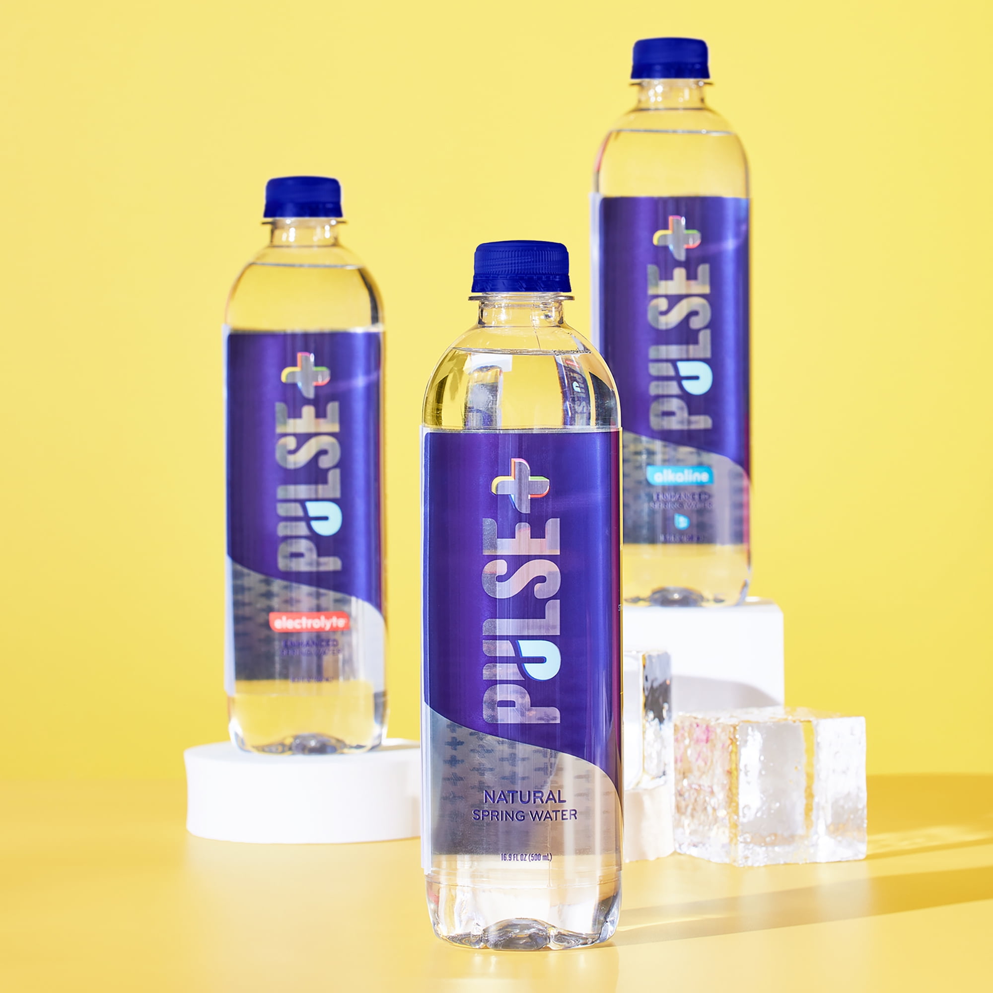 PULSE Natural Spring Bottled Water, Drinking Water, 24 x 16.9 oz