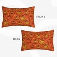 thumbnail image 3 of Halloween Plush Throw Pillow Covers, pumpkin halloween fun Pillow Cases with Invisible Zipper,Halloween Decor Microfiber Pillow Cases for Sleeping Bedroom Sofa Living Room, 3 of 6