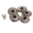 thumbnail image 1 of veasfak 5pcs Round Floral Turquoise Buttons Screw Back For Bag Wallet Saddle Black, 1 of 7