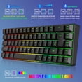 thumbnail image 3 of V200 Mechanical Gaming Keyboard, Wired Portable 68 Keys RGB Backlit Keyboard with Hot Swap for IBM PC Win98SE, Mac,  Laptop, 3 of 7
