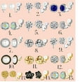 thumbnail image 2 of 1 Pair-Clip on 1/2" to 1" small earrings in a variety of colors & designs, 2 of 4
