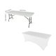 thumbnail image 4 of Gowinex Mantel De Spandex Elástico Blanco De 6 Pies Para Mesa Plegable Rectangular, 4 of 5