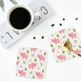 thumbnail image 4 of Yiaed Funny Little Pigs Print Leather Coasters for Drinks - Cup Coasters Coffee Table Kitchen Table Bar, Home & Office Gifts Handmade Drink Coasters-Square, 4 of 6