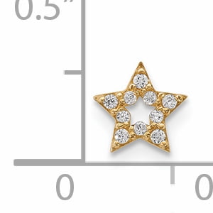 14k Yellow Gold Cubic Zirconia Cz Stars Labret//face Jewelry Body Labret Fine Jewelry Gifts For Women For Her