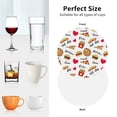 thumbnail image 6 of Pofeuu Fast Food Print Coasters for Drinks, 4Pack PU Leather Coasters, Bar Drink Coasters for Tabletop Protection, Furniture from Damage-Round Shape, 6 of 6