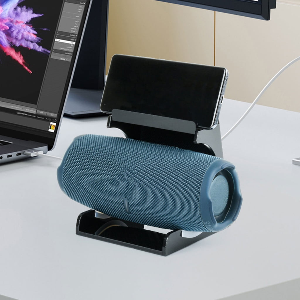 WINDLAND Compact Acrylic Desktop Speaker Stand Office Phone Holder for Charge 5/6 Speaker Holder Multi-scenario Application