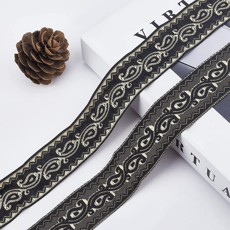 SEWDIYTR Black Lace Trim Venice Floral Lace Ribbon for Sewing Crafts, Home  Decor(3 Yards, 2.8 Inch)