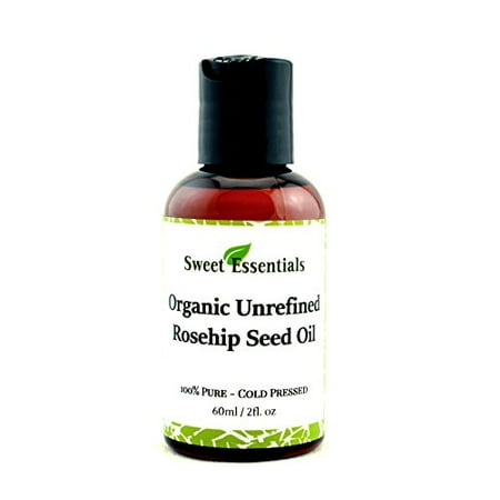 Organic Unrefined Virgin Rosehip Oil | 2oz Bottle | Premium 100% Pure | Imported From Chile | Cold-Pressed | HEALS Dry Skin, Fine Lines, Acne Scars, Eczema, Psoriasis, Dermatitis, Sun Damage &