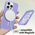 thumbnail image 3 of TECH CIRCLE for iPhone 11 Strong Magnetic Hybrid Case [Compatible with Magsafe] Slim Military Grade Drop Protection Shockproof Protective Cover with Translucent Matte Hard Back Cover,Purple, 3 of 5