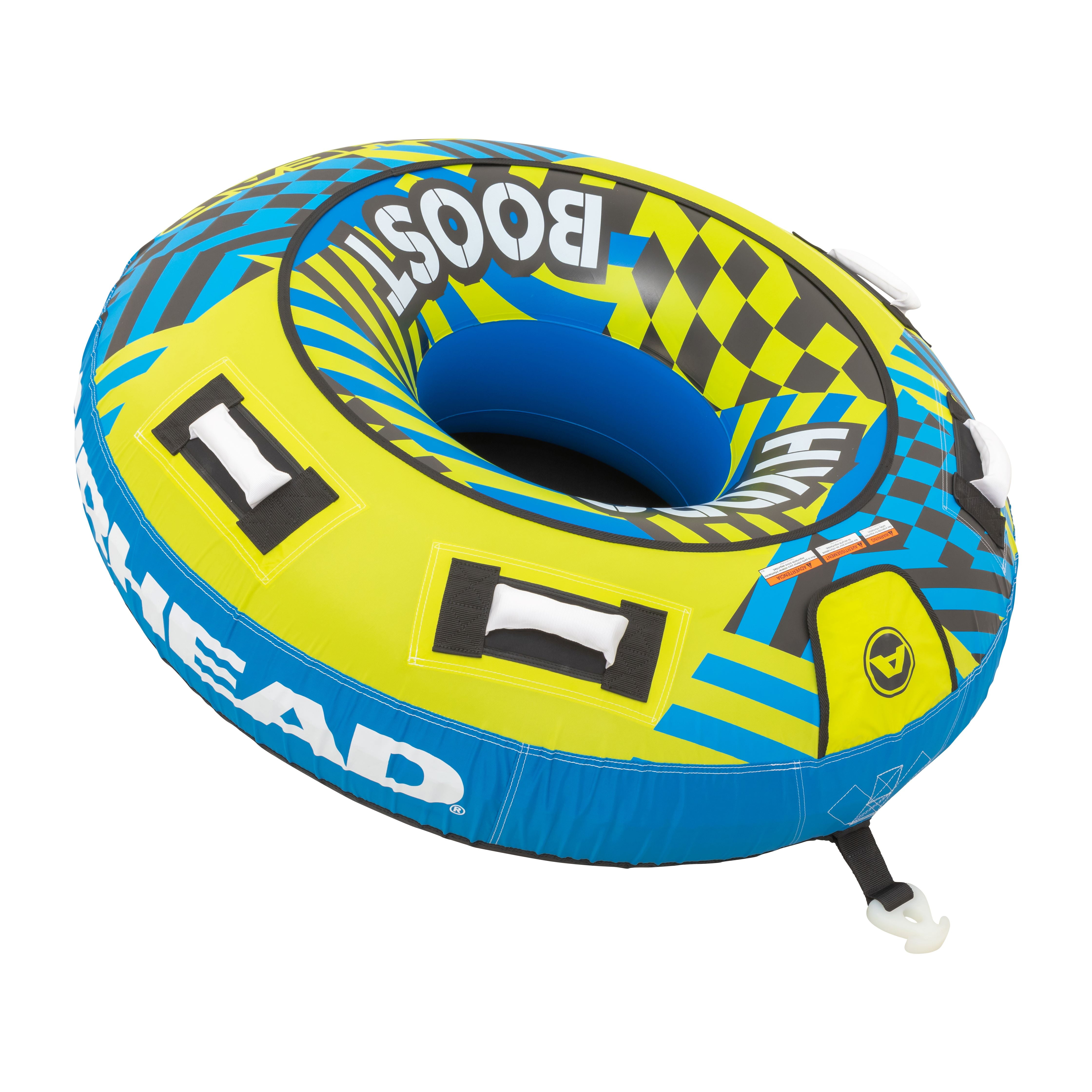 Airhead Hydro Boost 1-Person Towable Tube and Airhead 4 Rider Tow Rope