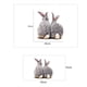 thumbnail image 2 of 1 Uds. Pegatina de dos conejitos bonitos conejos 3D pegatina extraíble para pared decoración del ho yeacher Largo, 2 of 7