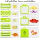 thumbnail image 2 of Cortador de verduras, picadora de verduras multifuncional, cortador de mandolina para cocina, con cuchillas de acero inoxidable, para frutas verduras y ensaladas, 2 of 4