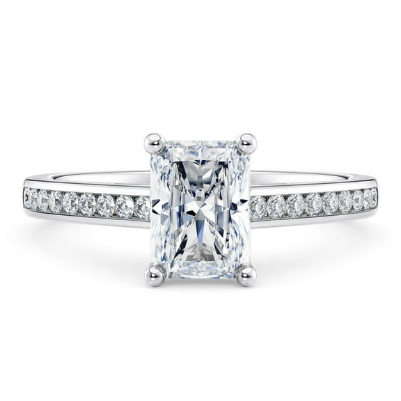 2 Ct Accented Round Cut Diamond Engagement Rings for Women 925 Sterling Silver