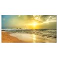 thumbnail image 2 of Panorama de Plage Coucher de Soleil Jaune Vif - Uvre d'Art Moderne sur Toile, 2 of 3