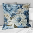 thumbnail image 2 of Designart "Blue And White Victorian Florals II" Floral Printed Throw Pillow, 2 of 5