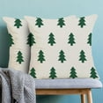 thumbnail image 2 of Christmas Pillow Covers 20x20 Inch 2 Pcs, White Sage Green Trees Decorative Throw Pillows for Couch, Xmas Winter Outdoor Decor Pillowcase Linen Cushion Cover for Bed Sofa, 2 of 6