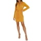 thumbnail image 3 of VISgogo, minivestido camisero para mujer, Color sólido, cuello vuelto, manga larga, vestido con botones, vestido informal de primavera para mujer con cinturón VISgogo moda, 3 of 6