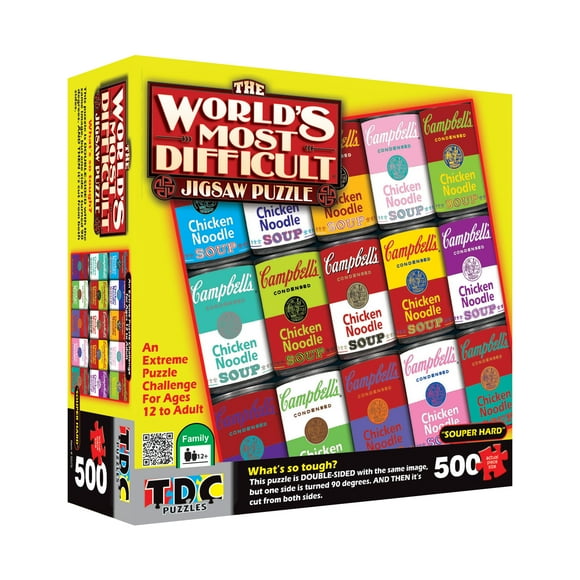 TDC Games World's Most Difficult Jigsaw Puzzle Campbells Souper Hard 500 pc