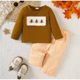 thumbnail image 2 of FUZHIQ Girl'S Sweatsuit 2 Piece Outfits ,Baby Girls Outfits Casual Plaid Pants Set Soft Comfortable Playwear For Toddler 0 3 Years Spring Summer Everyday Wear,6-12 Months, 2 of 4