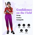 thumbnail image 4 of Exxact Sports Girls Softball Pants Knicker/Yoga Style Knee Length, 4-Way Stretch Low Rise Youth Softball Pants for Girls - (YXL, Purple), 4 of 7