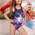 thumbnail image 2 of Girls' Swimwear One Piece Toddler Girl Swimsuit 5T, Girls Floral Print Piece Swimsuit Design Bathing for Toddler Kids Summer Beach Pool Party, 2 of 3
