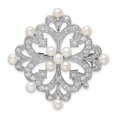 thumbnail image 1 of Perle d'Eau Douce en Argent Sterling 925 Rhodié & Zircon Cubique, 1 of 2