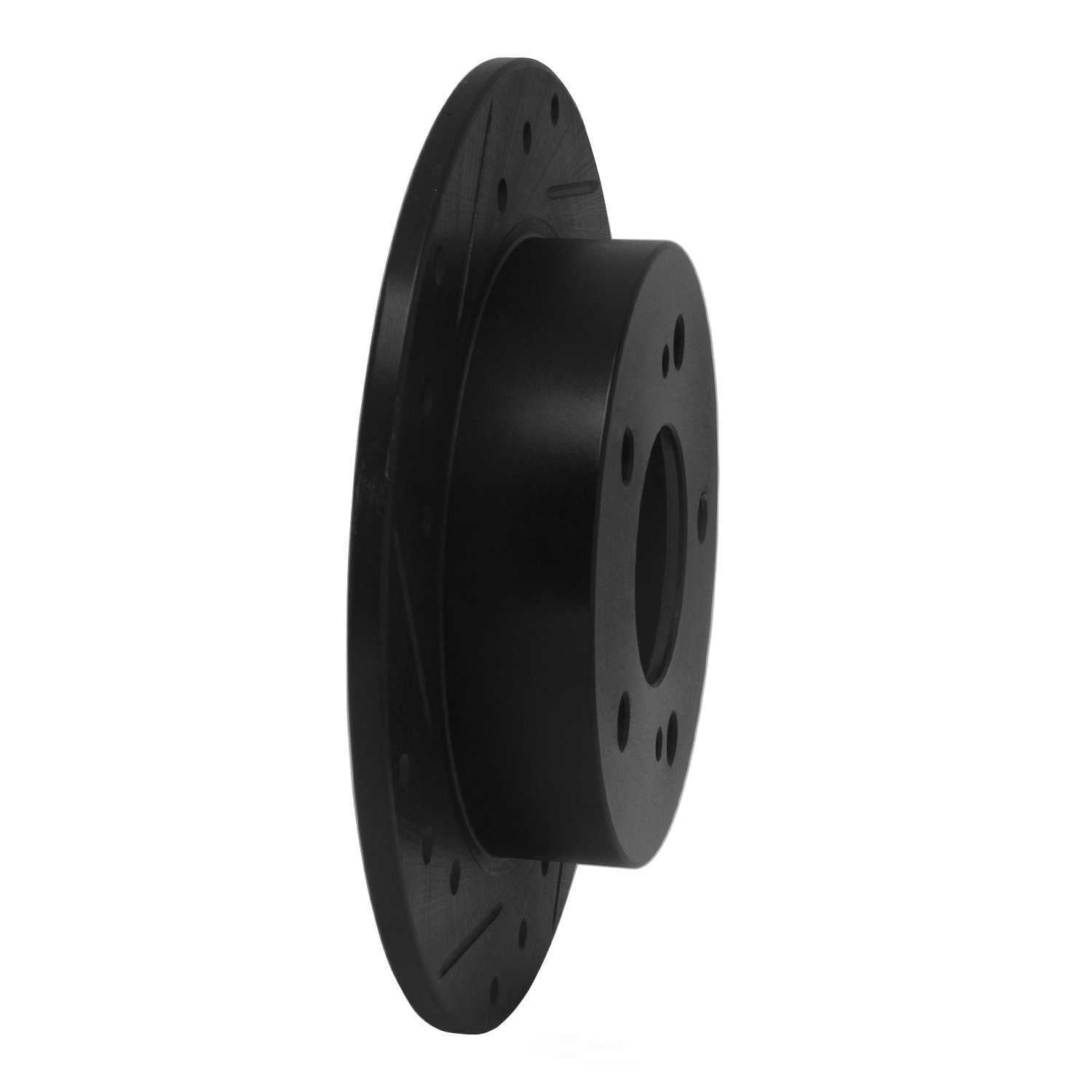 Dynamic Friction Company 633-67046L DFC Brake Rotor - Drilled And Slotted - Black