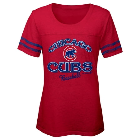 MLB Chicago CUBS TEE Short Sleeve Girls Fashion 60% Cotton 40% Polyester Alternate Team Colors 7 - 16