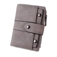 thumbnail image 1 of Monedero pequeño de cuero para mujer con ventana de identificación con bolsillo para monedas con cremallera, clips para bolso de viaje de moda, 1 of 5