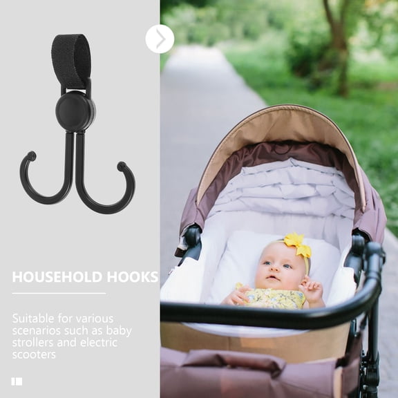 LOLIPPYY 5-Pack Portable Black Shopping Hooks for Hanging, Home Use Utility Hooks