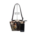 thumbnail image 4 of Lsque Black Cat in Wildflowers Pattern Leather Rivet Shoulder Bag – Elegant Genuine Leather & Microfiber PU Crossbody with Detachable Adjustable Strap, 4 of 5