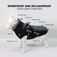 thumbnail image 2 of Chaquetas impermeables de invierno para perros, abrigos para perros para clima frío con arnés y cuello peludo, fácil de caminar, suave y cálido, gris, cofre: 27.5 quot; Longitud de la espalda: 22.5quo Feliz Sencillez, 2 of 5