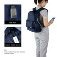 thumbnail image 3 of KAWELL 13.3" Laptop Backpack, Stylish Water Repellent Canvas Bag with USB Port for Travel/Business, 3 of 6
