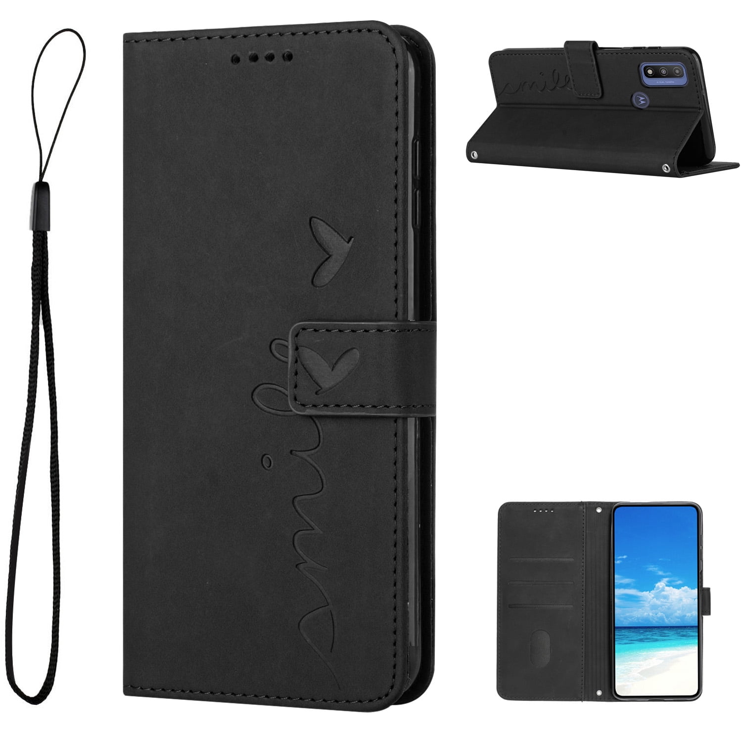 Allytech Motorola Moto G Pure Wallet Case, PU Leather Wallet Flip