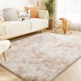 thumbnail image 2 of ANMINY Area Rug Luxury Shaggy Soft Plush Bedside Rug Indoor Non-Slip Shaggy Carpet Floor Rugs Tie-Dyed Khaki, 2 of 5