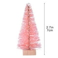 thumbnail image 3 of DAMAI Pink Mini Sisal Snow Frost Christmas Trees Bottle Brush, Miniature Trees Plastic Tabletop Trees Ornaments for Christmas Room Decor Home Table Top Decoration and Crafts, 3 of 7