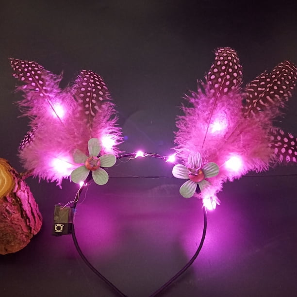 Diadema LED brillante para fiesta de mujeres y niñas, alce, baya, asta, rama de árbol iluminada, Cosplay, Decoración de cumpleaños, Festival de Halloween