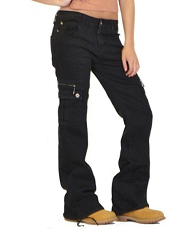 women's cargo pants with zipper pockets
