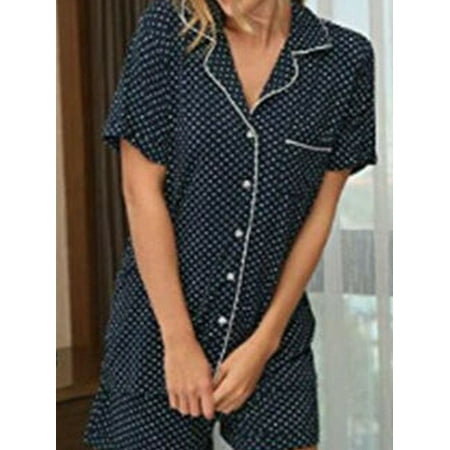 

Women Loose Pajamas Sets Short Sleeve Shirts Shorts Pants Homewear Sleepwear Casual Classical