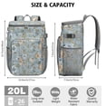 thumbnail image 3 of Travel Cooler Bag - Pioneer Flower Floral Print Pattern Camping Beer Cooler Backpack with Bottle Opener- Waterproof Insulated Picnic Backpacks - Cooler Bag for Beach, 3 of 6